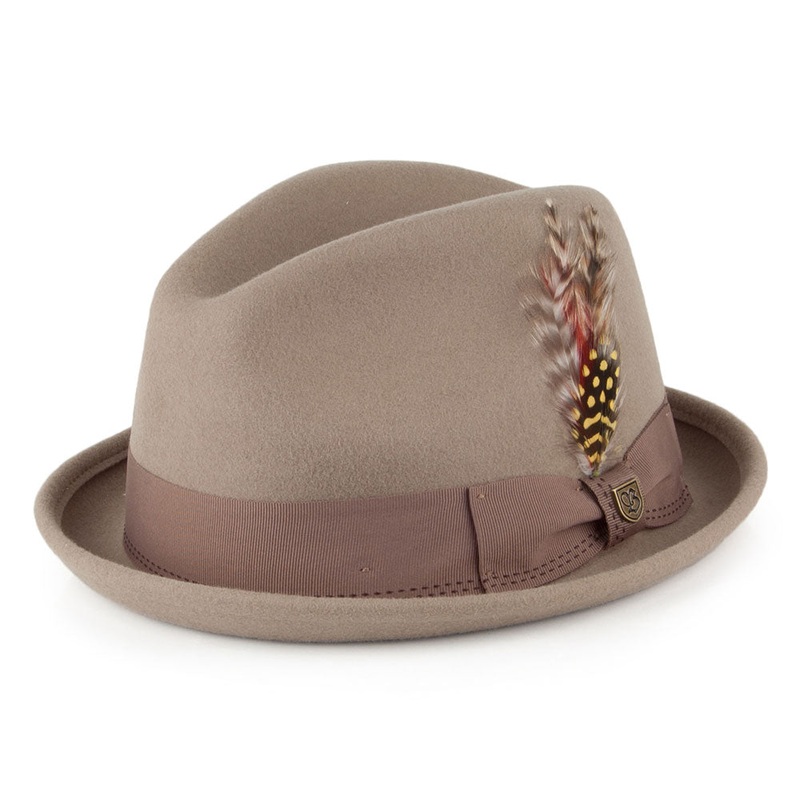 Brixton Hats Gain Trilby Hat – Khaki Small-56cm