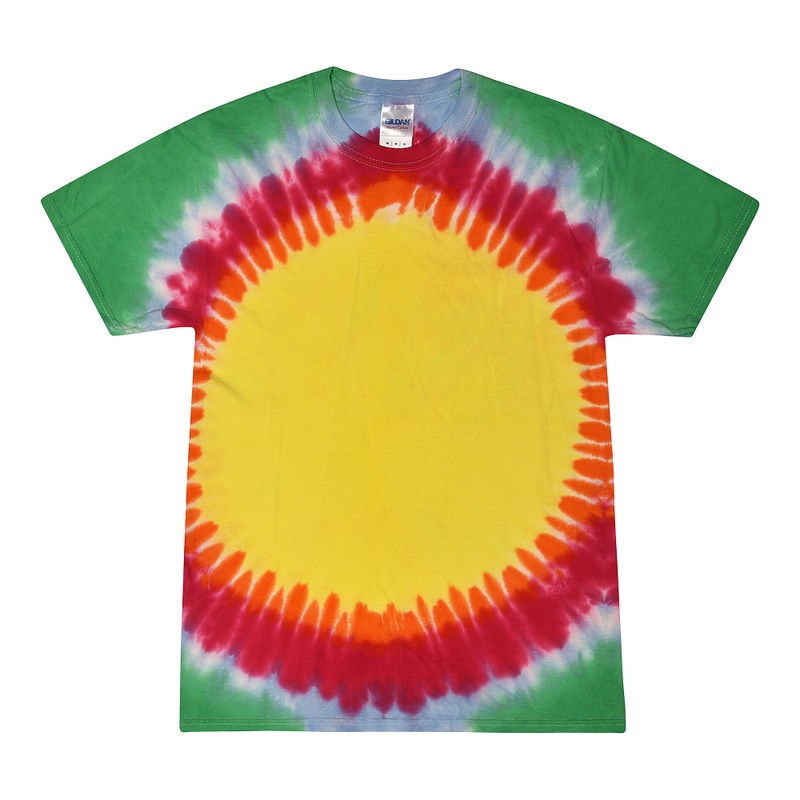 Colortone 1000 Multi-Color Tie-Dyed T-Shirt – Sunburst Rainbow Sunburst Rainbow S