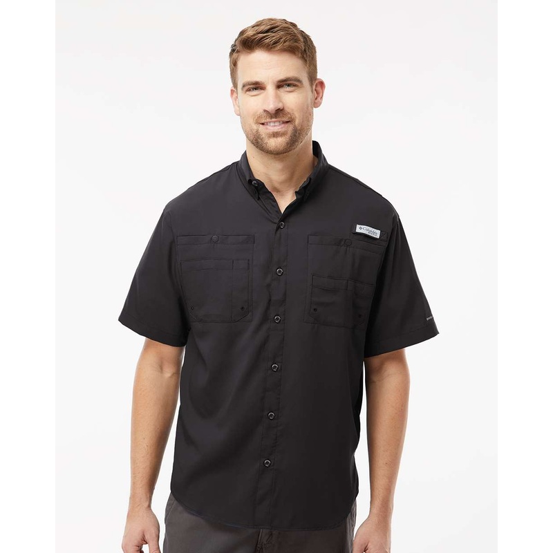 Columbia 212468 PFG Tamiami II Short Sleeve Shirt Black S