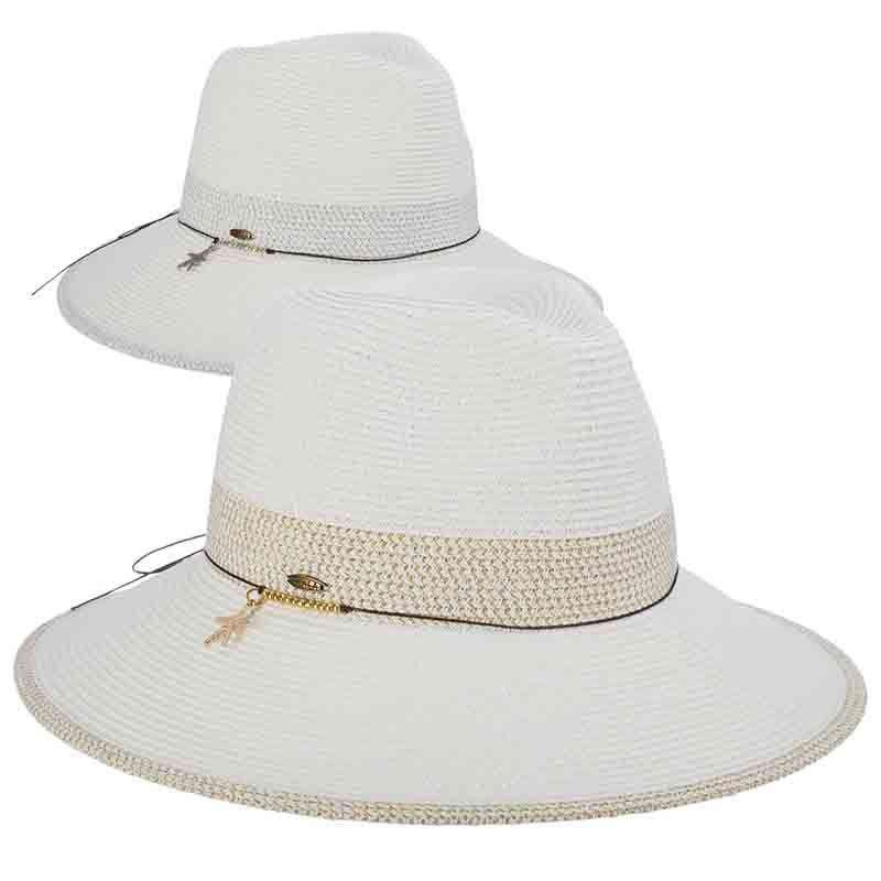 Metallic Band White Safari Hat – Scala Hats Gold