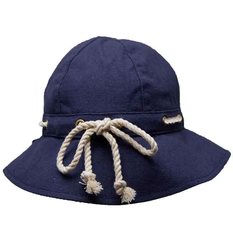 Nautical Cloche with Rope Tie by Callanan Navy
