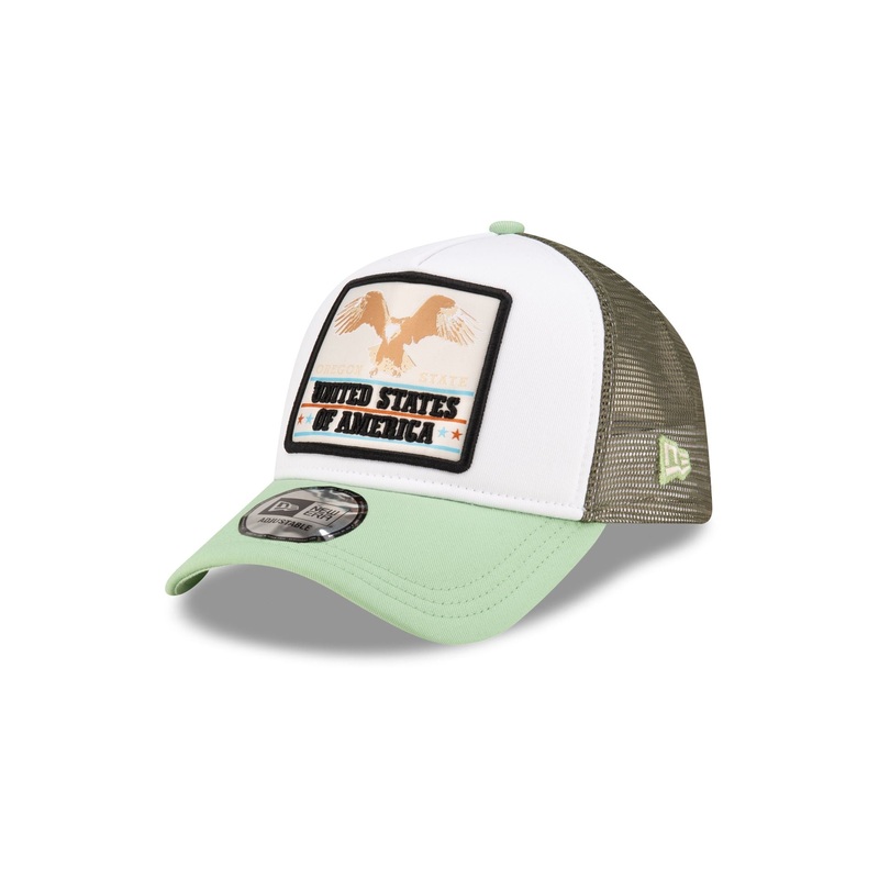 New Era Green Eagle Patch 9FORTY A-Frame Snapback Hat One Size