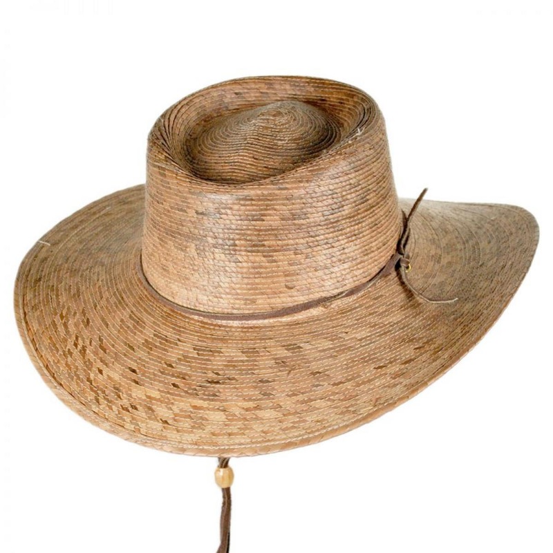 Outback Palm Straw Hat with Chincord TAN S