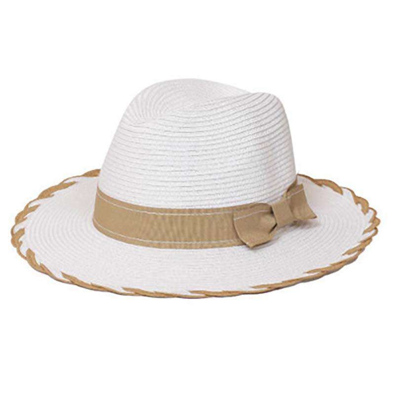 Scalloped Edge Safari Sun Hat White