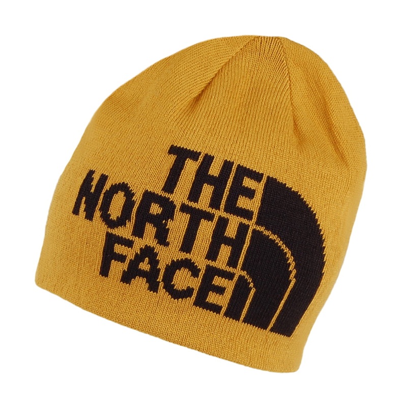 The North Face Hats Highline Beanie Hat – Mustard-Black 1-Size