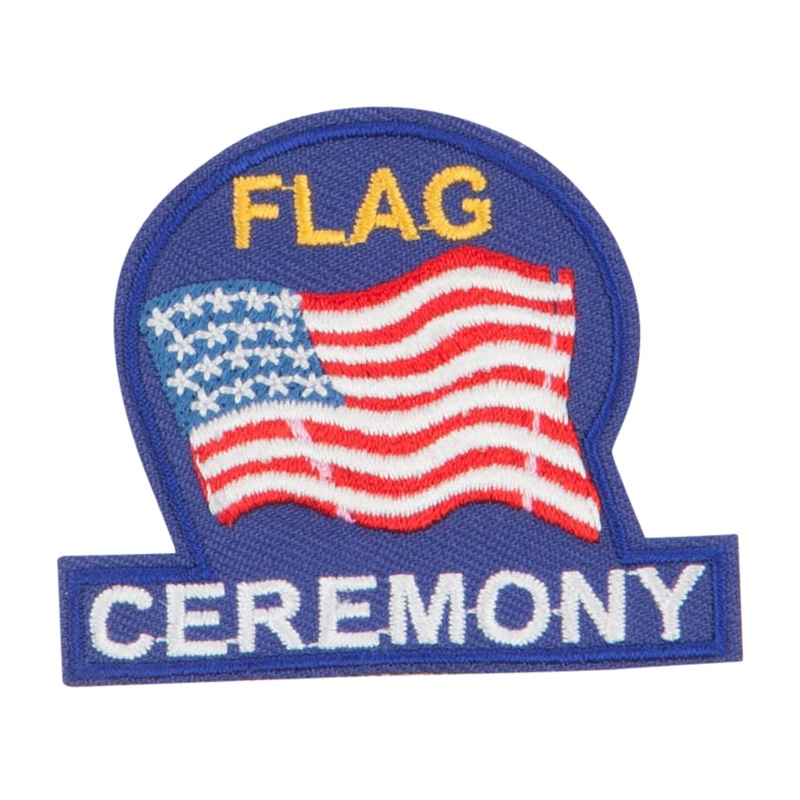 USA Flag Ceremony Embroidered Patches Navy One Size