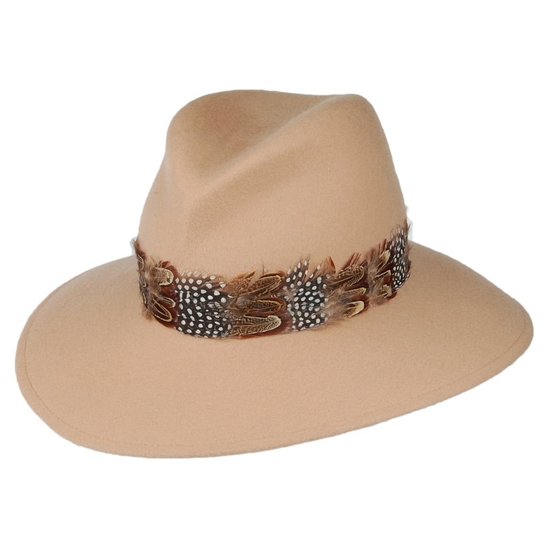 Whiteley Hats Penelope Country Fedora Hat – Camel 1-Size