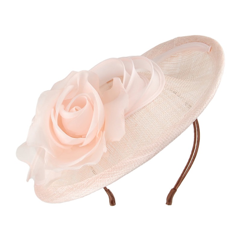 Whiteley Hats Rose Disc Fascinator – Light Pink 1-Size