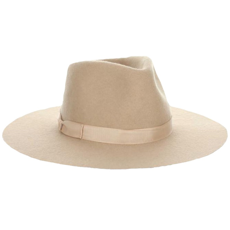 Wool Felt Flat Brim Safari Hat – Biltmore Vintage Hats Tan OSFM
