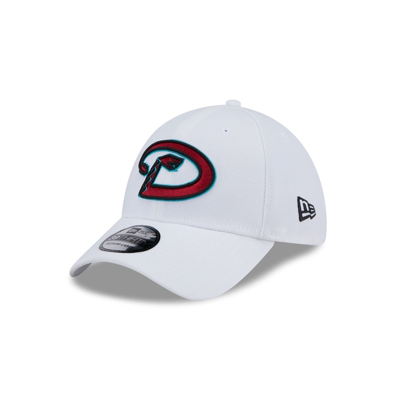 Arizona Diamondbacks Optic White 39THIRTY Stretch Fit Hat S/M