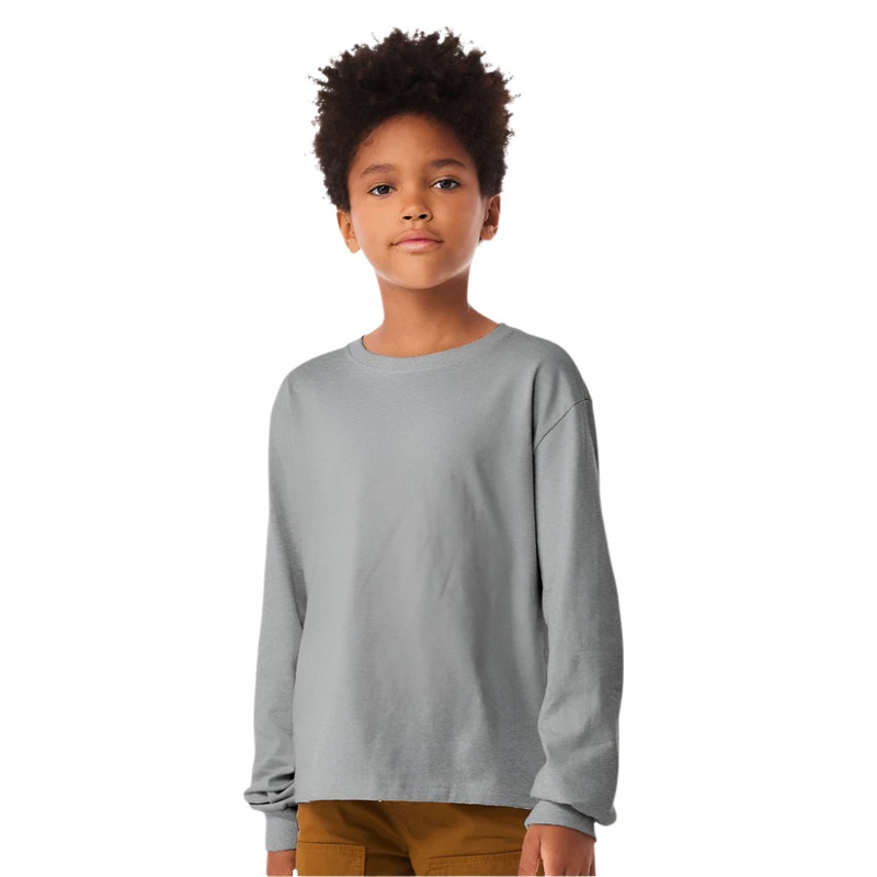 BELLA+CANVAS 3511Y Youth 6oz. Heavyweight Long Sleeve Tee White S