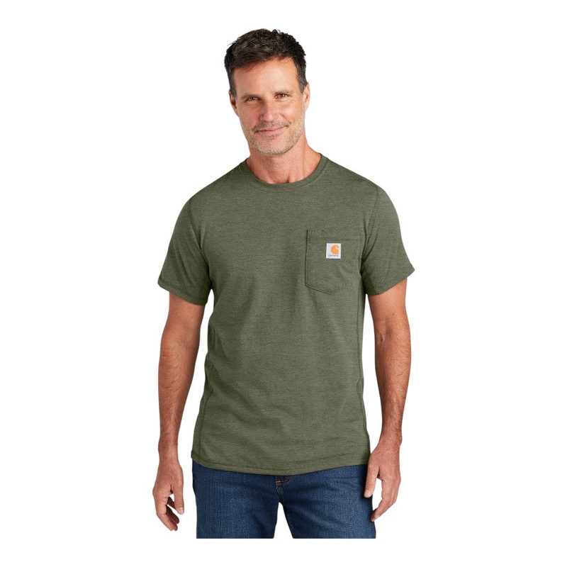 Carhartt CT106652 Force Short Sleeve Pocket T-Shirt Basil Heather S
