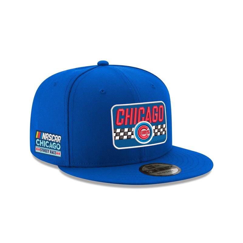 Chicago Cubs x NASCAR Chicago Street Race Blue 9FIFTY Snapback Hat One Size