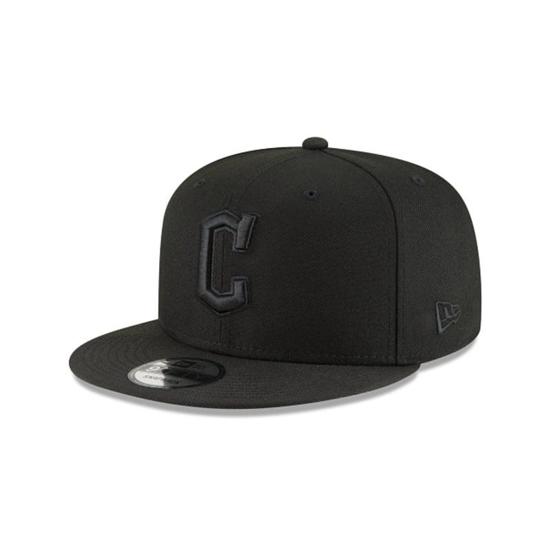 Cleveland Guardians Blackout Basic 9FIFTY Snapback Hat One Size