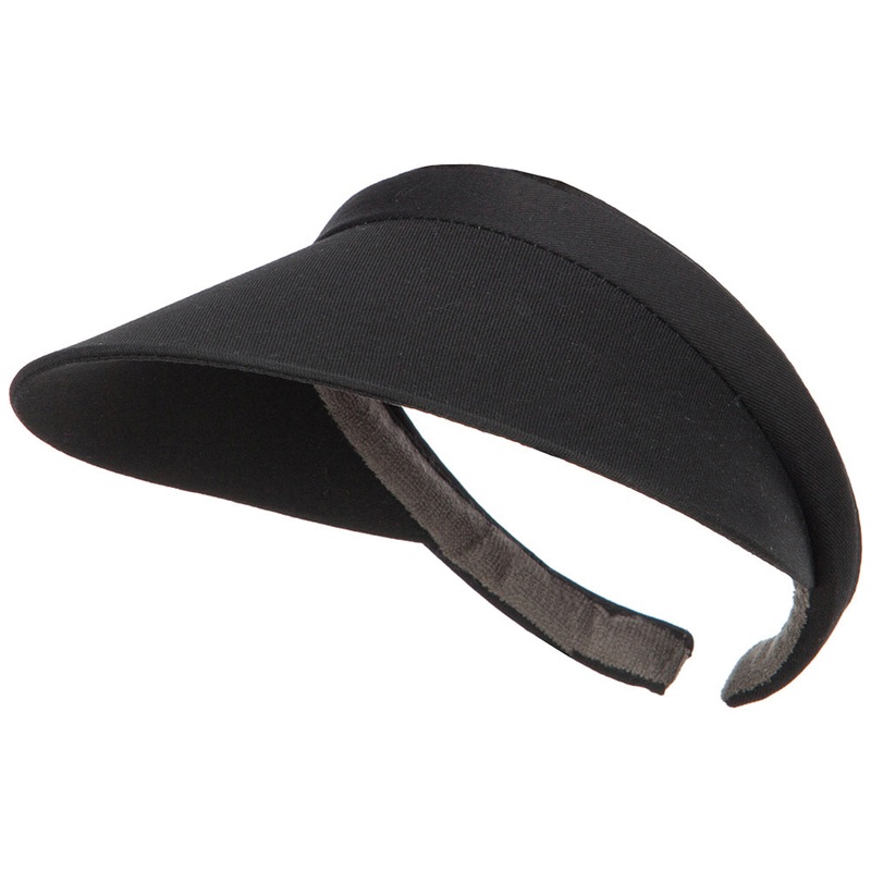 Cotton Small Clip On 4 Inch Bill Visor Black One Size