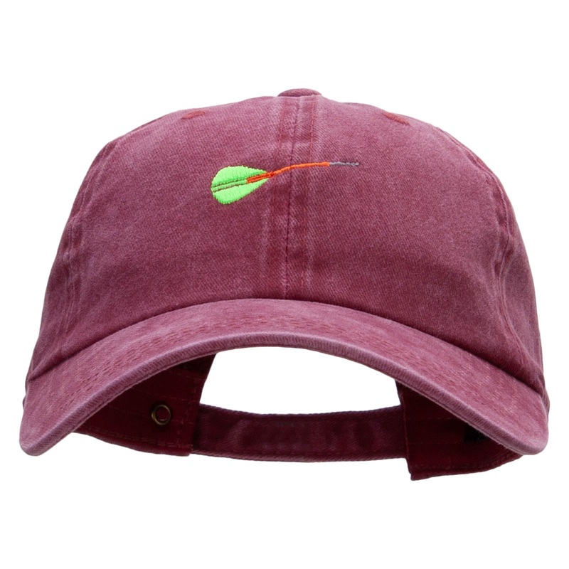 Dart Embroidered Unstructured Cotton Cap Wine One Size