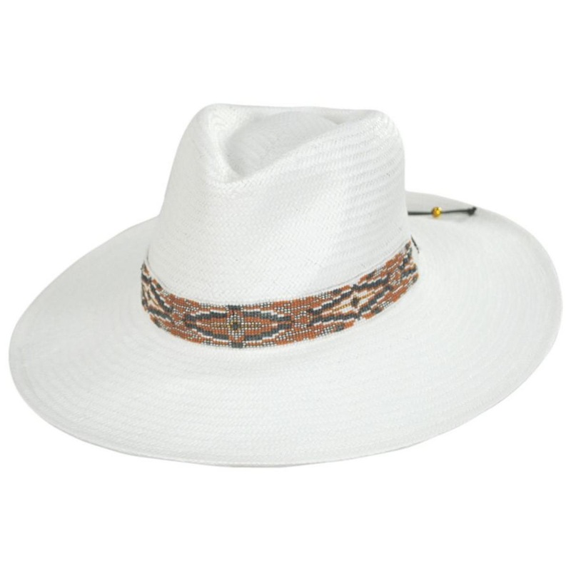 Dove Toyo Straw Fedora Hat WHITE ONE SIZE FITS MOST