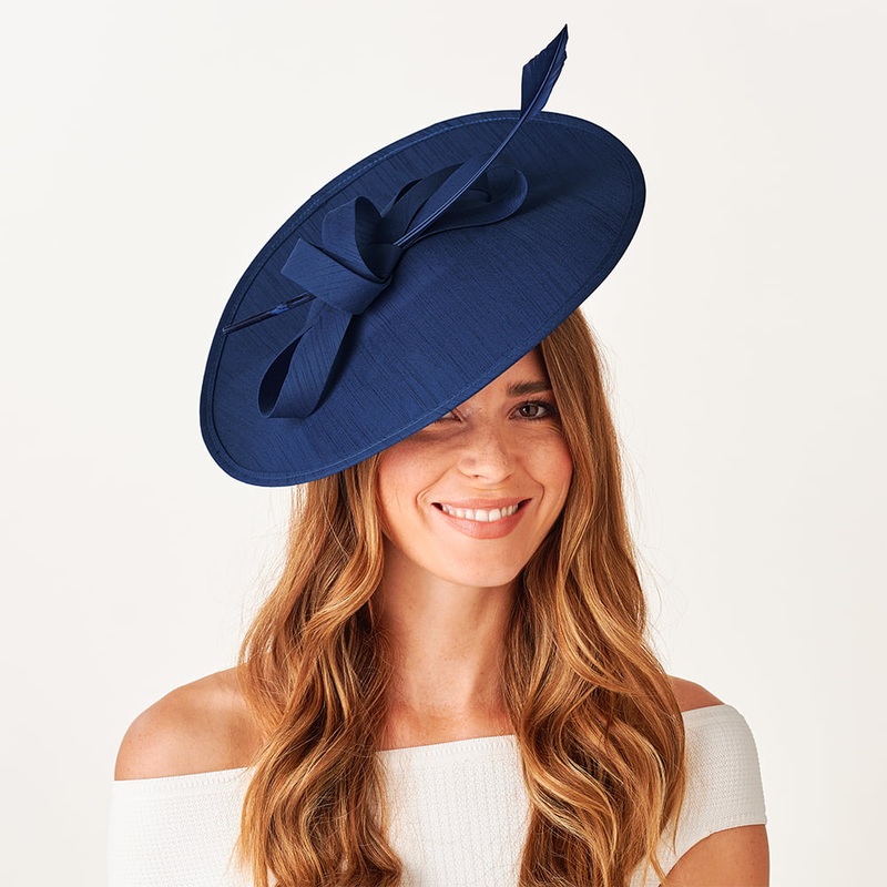 Failsworth Hats Madison Silk Disc Fascinator – Midnight 1-Size