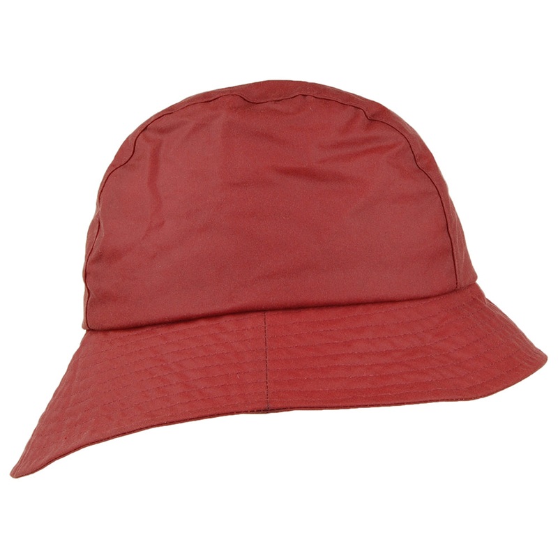 Failsworth Hats Round Crown Wax Cotton Bucket Hat – Rust Small/Medium