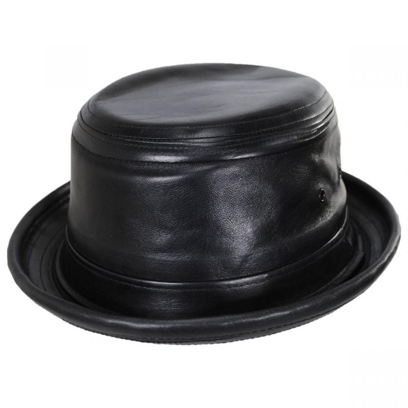 Lambskin Leather Bucket Hat BLACK M