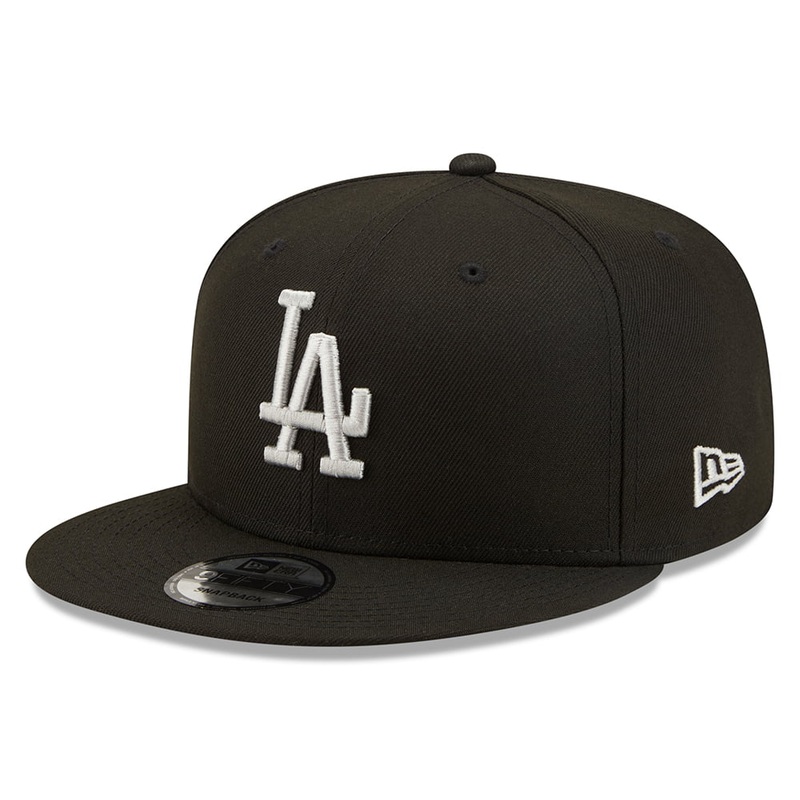 New Era 9FIFTY L.A. Dodgers Snapback Cap – MLB League Essential – Black-Grey Small/Medium