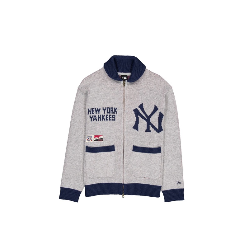 New York Yankees Heather Gray Cowichan Cardigan XS