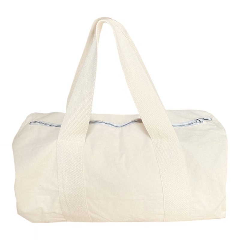 Royal Apparel Organic Cotton Small Duffle Bag  Style C1047ORG Made in USA Natural One piece