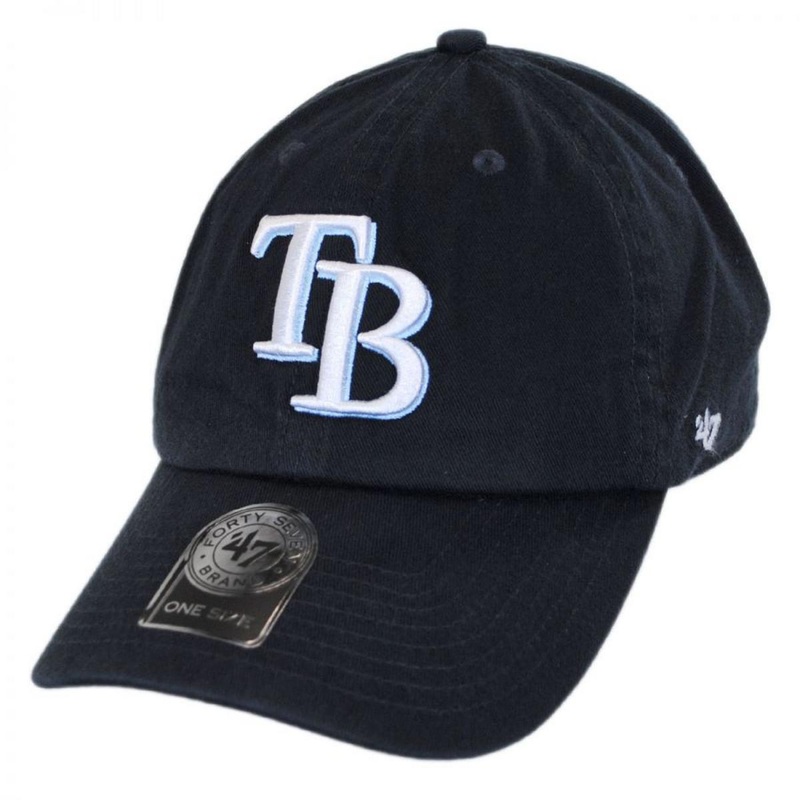 Tampa Bay Rays MLB Clean Up Strapback Baseball Cap Dad Hat NAVY ADJUSTABLE