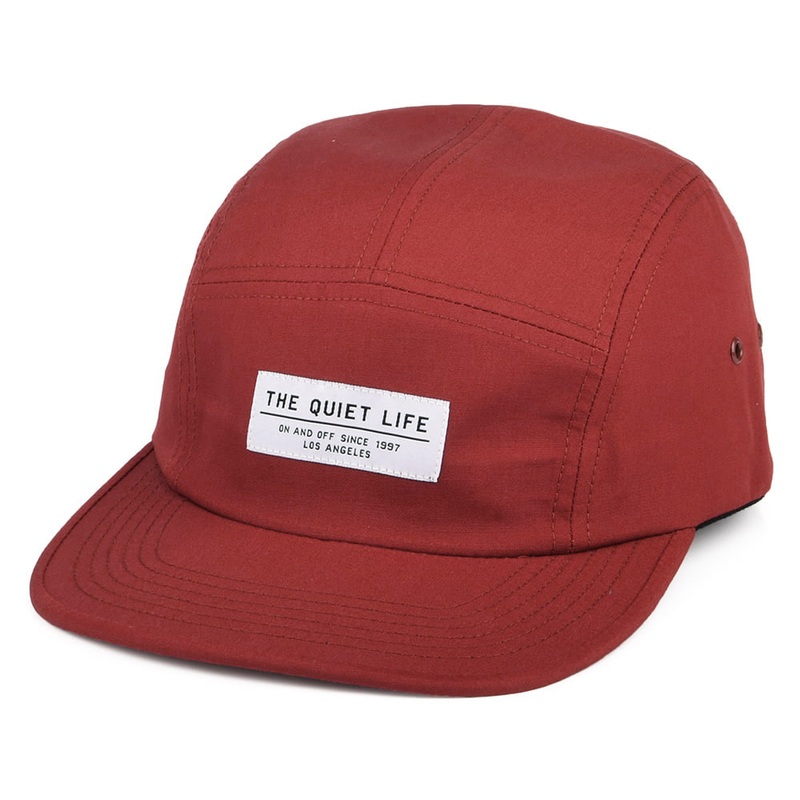 The Quiet Life Hats Foundation 5 Panel Cap – Brick Red Adjustable