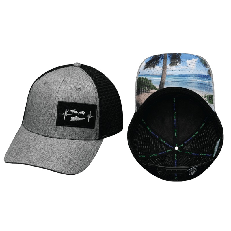 Virgin Islands – 6 Panel – Shallow Fit – Gray /Black (Unisex)