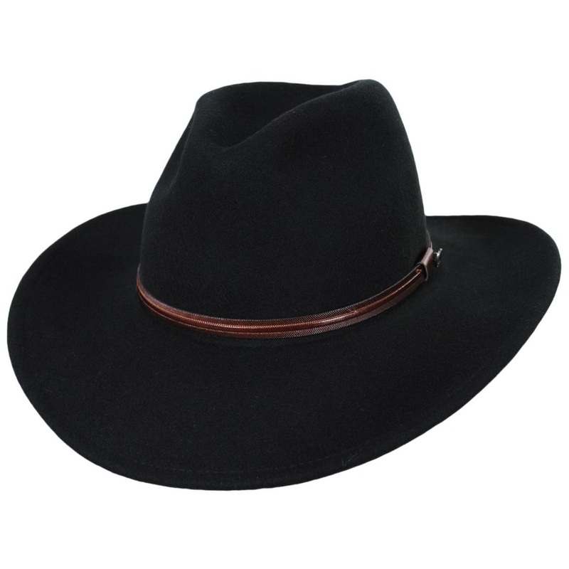 Wholesale Sedona Wool Felt Cowboy Hat B2B Pre-Pack BLACK 2S-4M-4L-2XL
