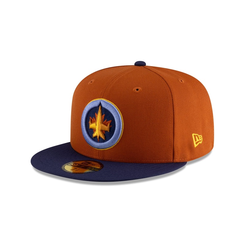 Winnipeg Jets Rust Navy 59FIFTY Fitted Hat 7