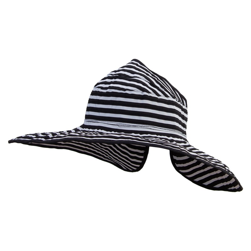Women’s Rolled Up 5″ Brim Visor Black White One Size