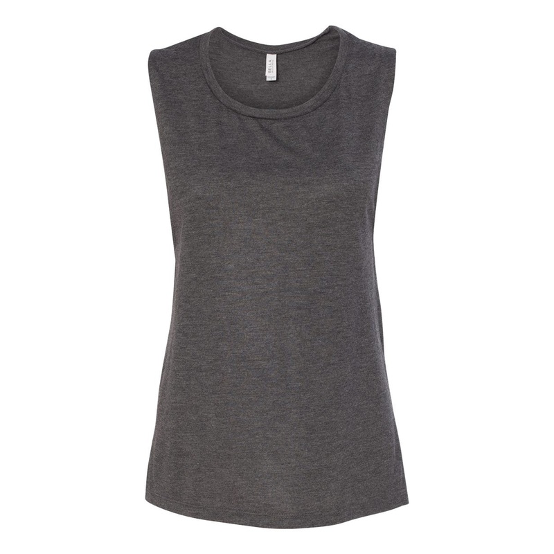 Bella + Canvas 8803 Women’s Flowy Scoop Muscle Tank – Dark Grey Heather Dark Grey Heather S
