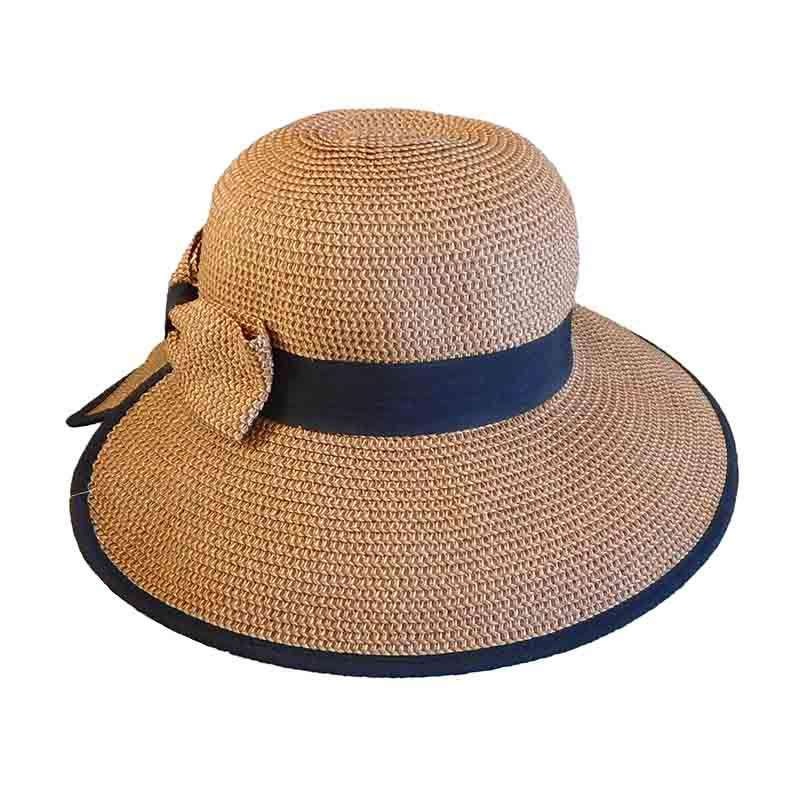 Big Brim Hat with V-Cut Back – Boardwalk Style Brown tweed Medium (57 cm)