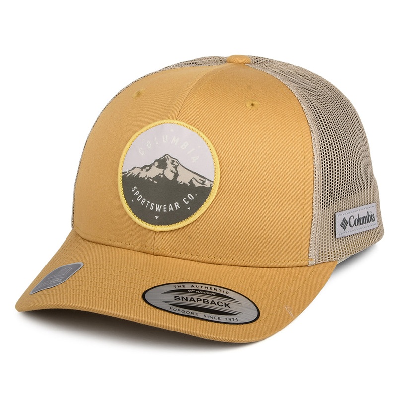 Columbia Hats Mount Hood Circle Mesh Trucker Cap – Mustard Adjustable
