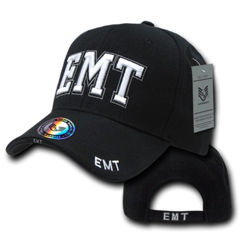 EMT Hat Emergency Medical Technician Baseball Cap Ambulance – Rapid Dominance JW Black