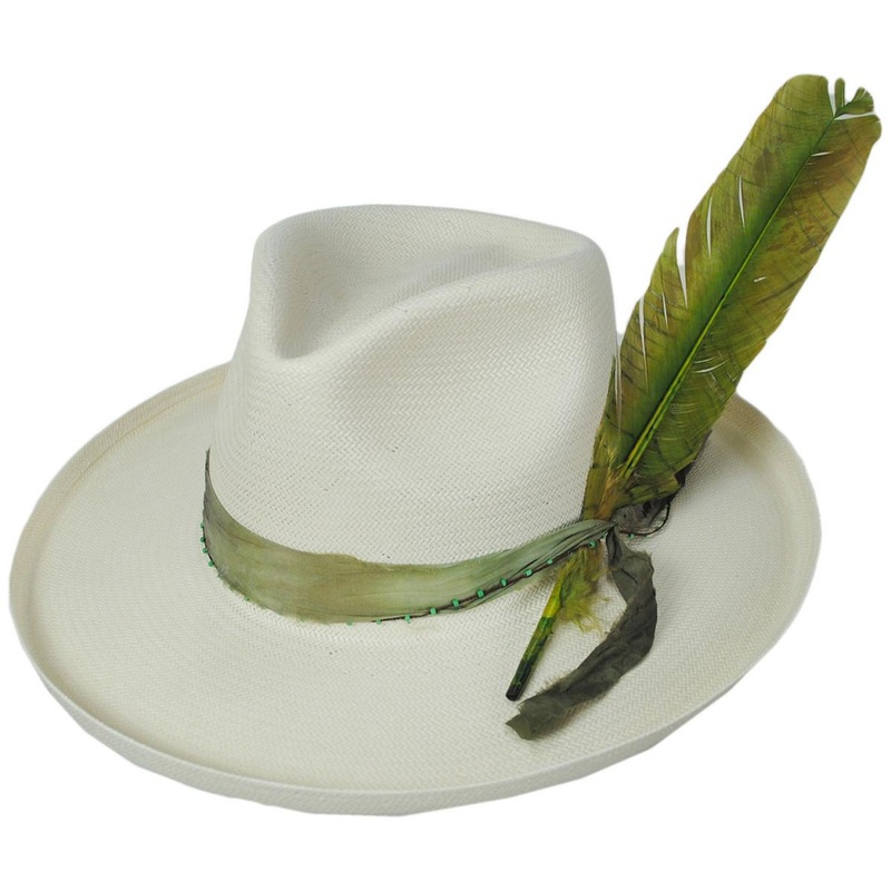 Free Thinker Shantung Straw Fedora Hat NATURAL S