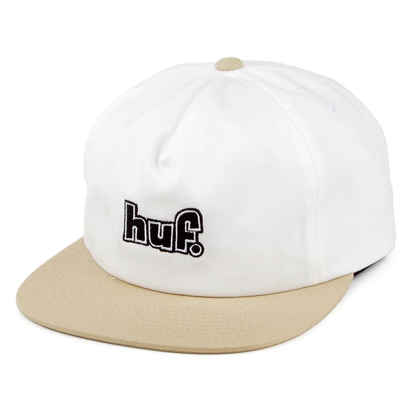 HUF 1993 Logo Cotton Strapback Cap – White Adjustable