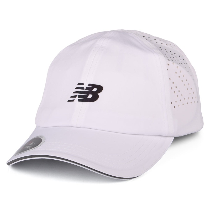 New Balance Hats Laser Performance Running Baseball Cap – White Adjustable