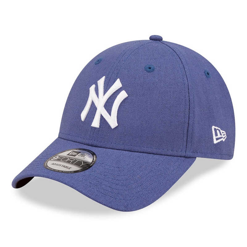 New Era 9FORTY New York Yankees Baseball Cap – MLB Linen – Blue-White Adjustable