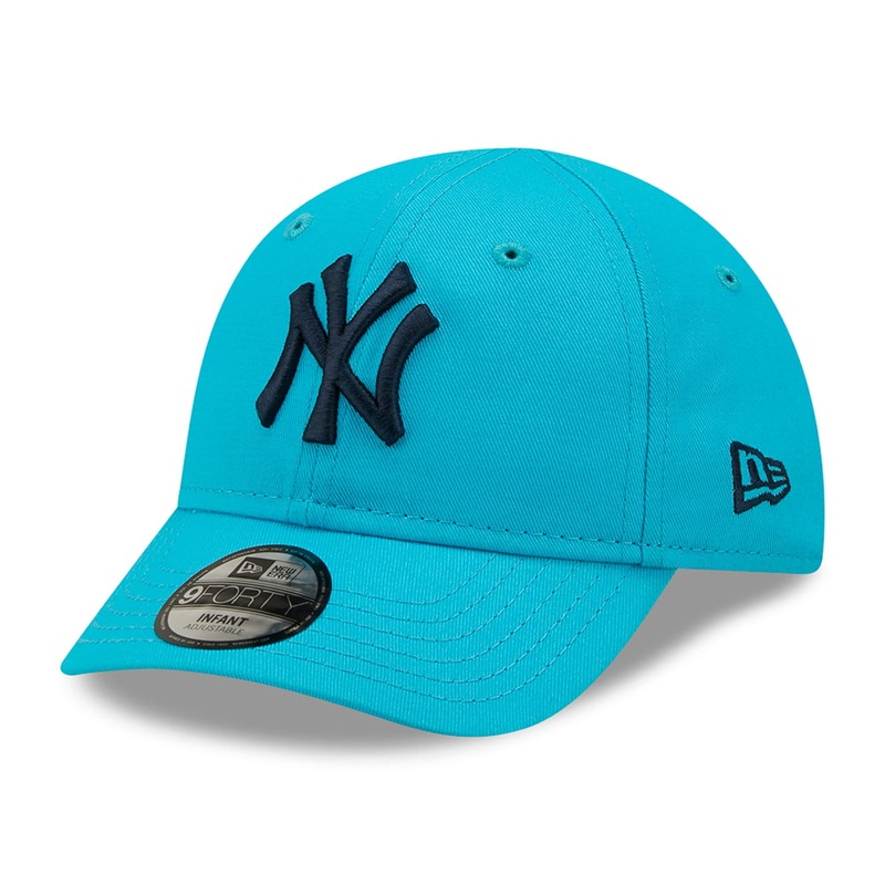 New Era Baby 9FORTY New York Yankees Baseball Cap – MLB League Essential – Turquoise-Navy Infant 1-Size