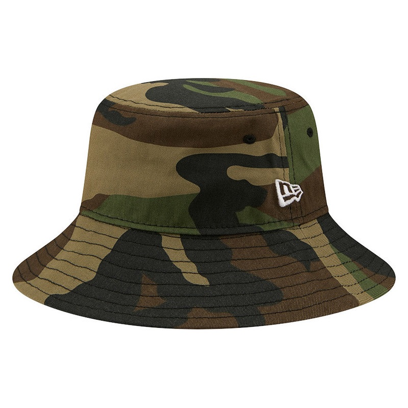 New Era Patterned Cotton Tapered Bucket Hat – Camouflage S