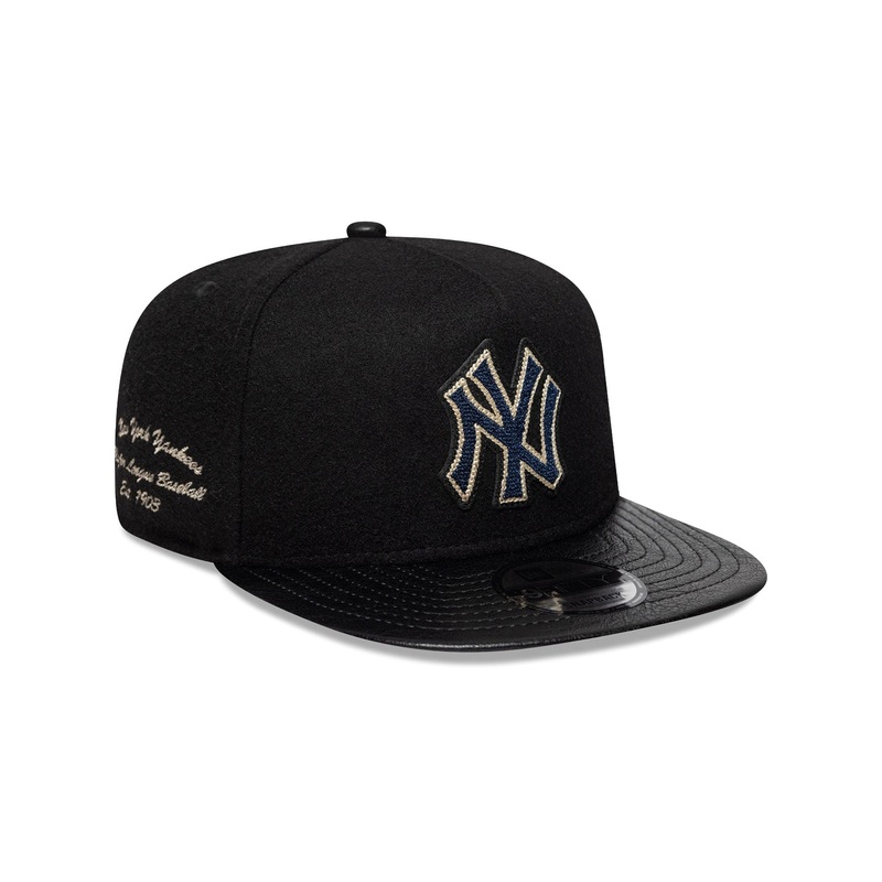 New York Yankees Wool Letterman 9FIFTY A-Frame Snapback Hat One Size