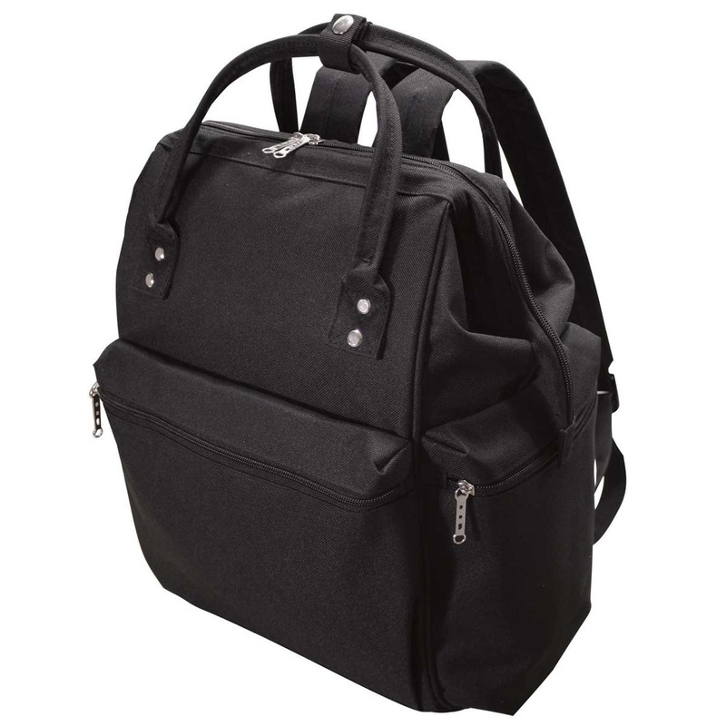 Nissun Wide Mouth Laptop Backpack BP1101 Black