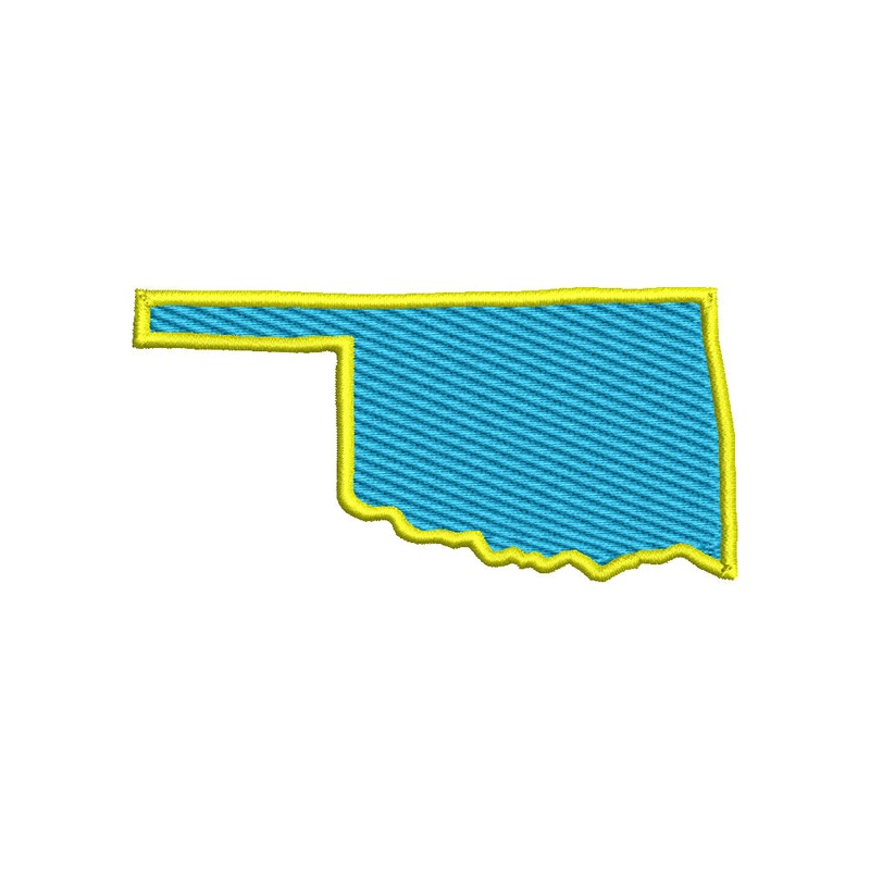Oklahoma State Map Default Title One Size