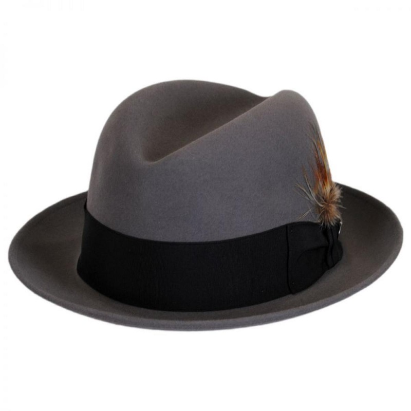Selby Fur Felt Fedora Hat CARIBOU 6 3/4