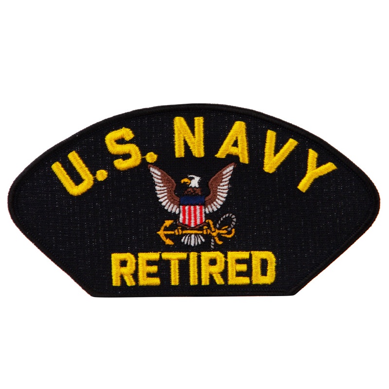 US Navy Retired Fan Shaped Patch US Navy One Size