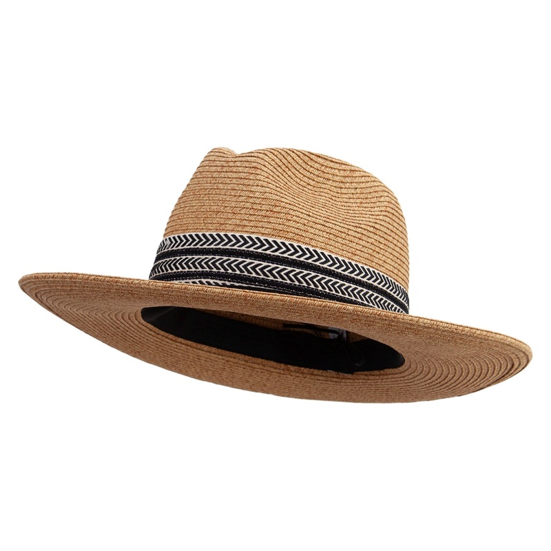 Women’s Braided Fedora Hat Toast One Size