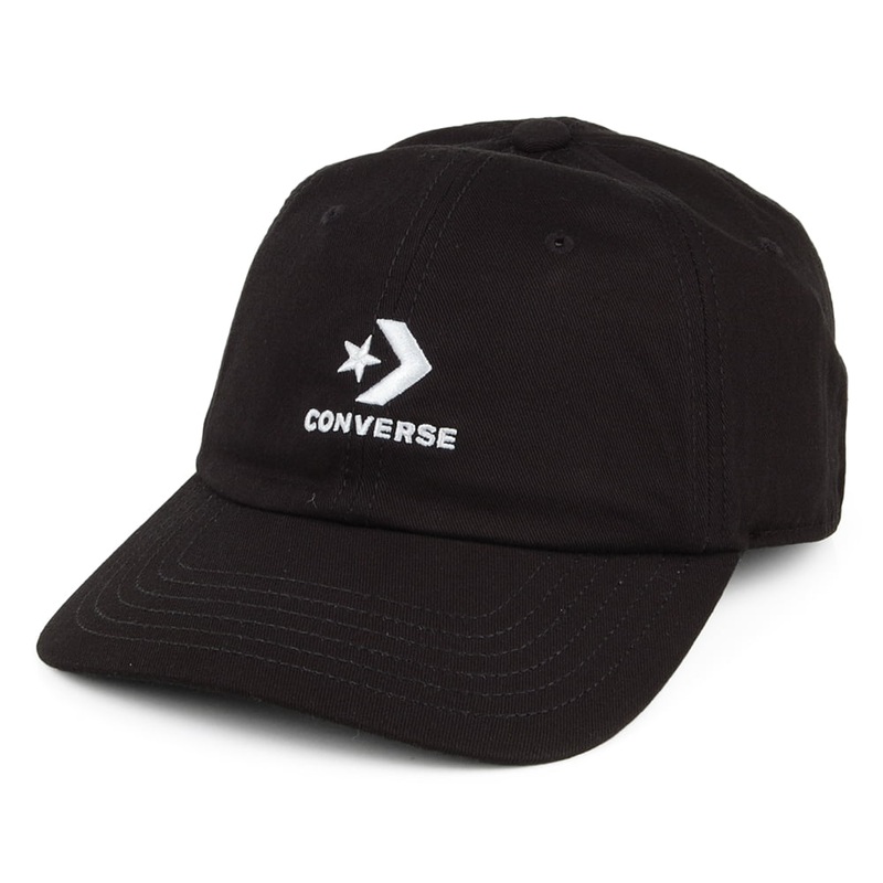 Converse Lock Up Cotton Baseball Cap – Black Adjustable